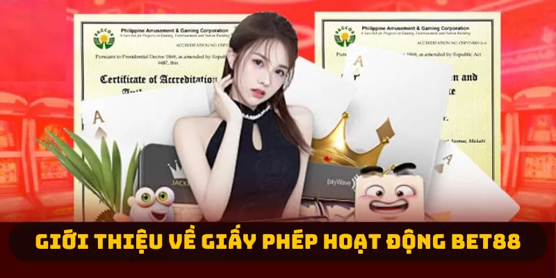 Giới thiệu về giấy phép hoạt động Bet88 